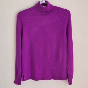 J. Crew Bright Purple Turtleneck Sweater